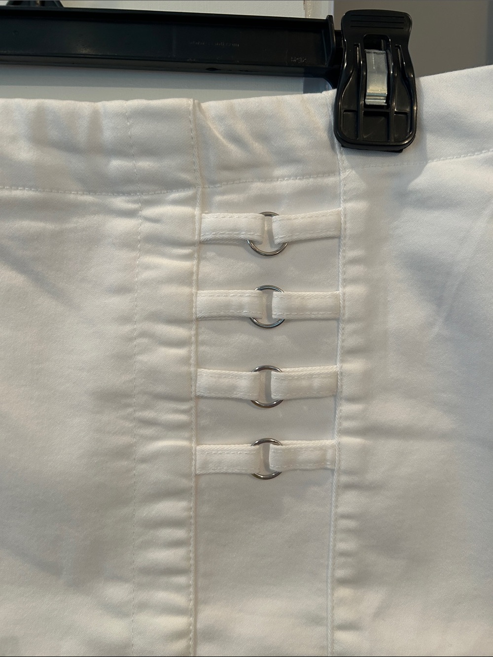 Women's White Hook-Detail Skort